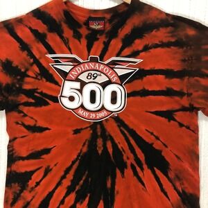 Indianapolis 500 89th Annual‎ Race T Shirt Mens XL Orange Black Tie Dye 2005